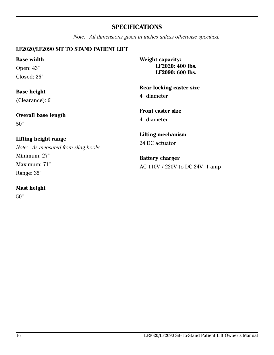 Lumex Syatems LF2020 User Manual | Page 16 / 20