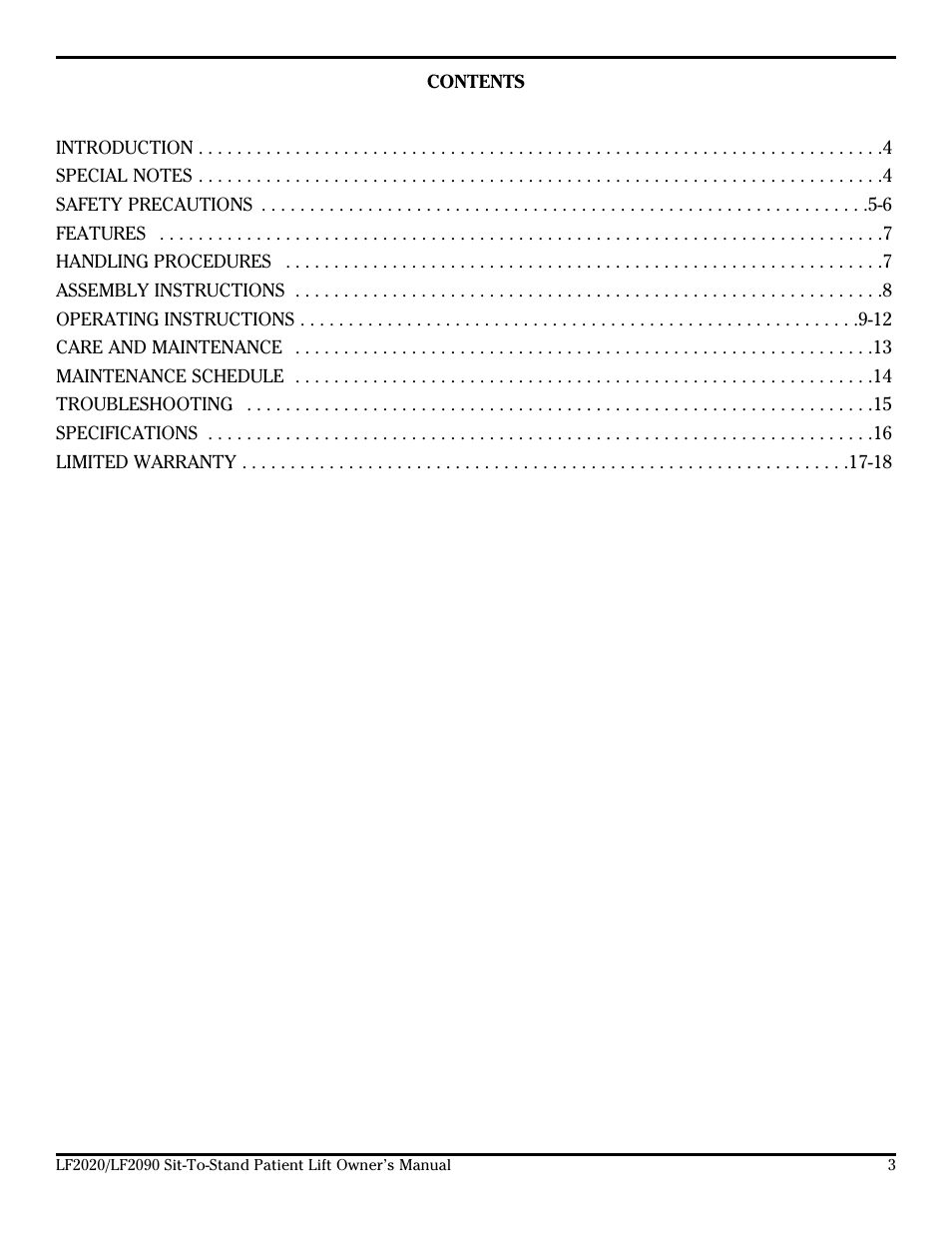 Lumex Syatems LF2020 User Manual | Page 3 / 20