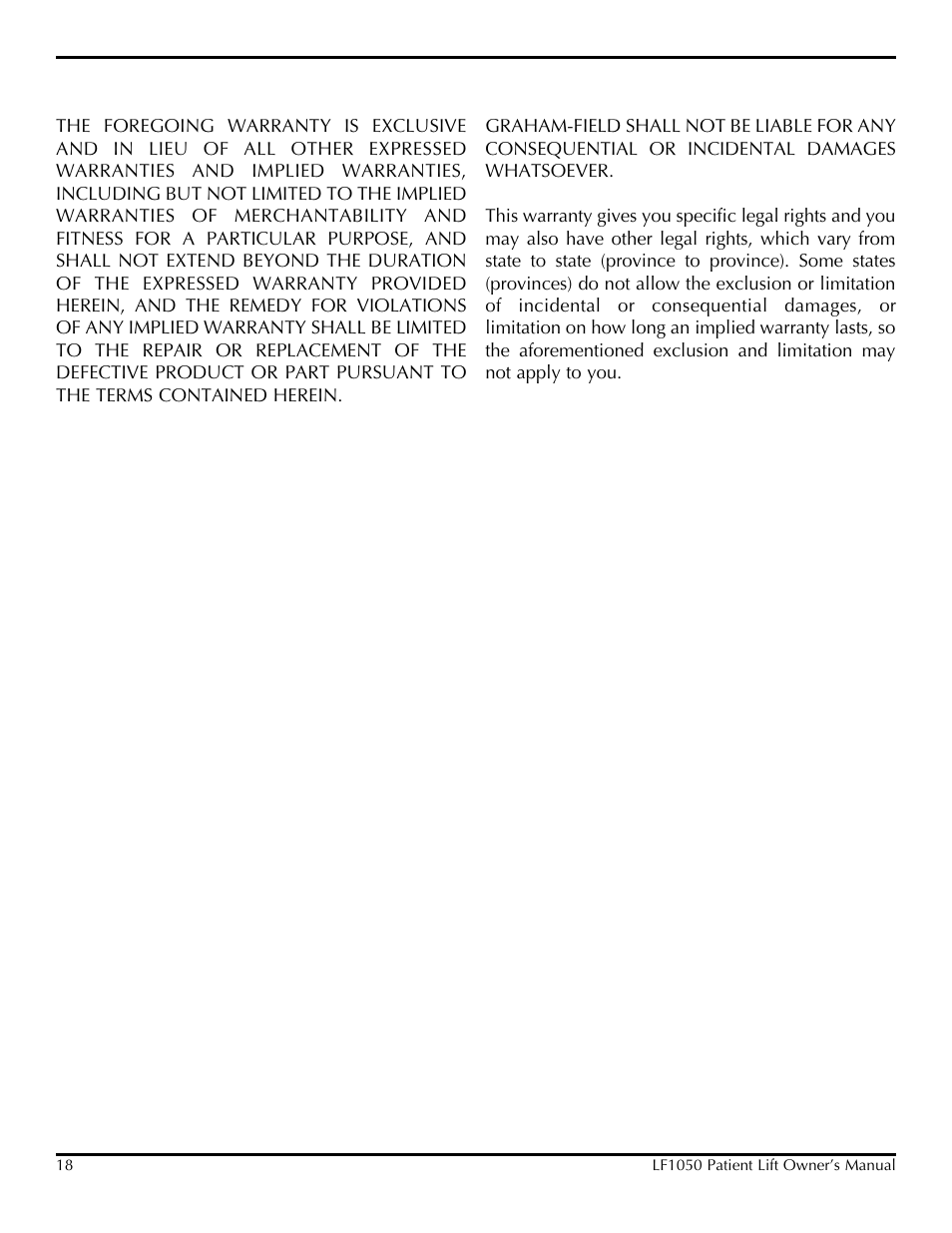 Lumex Syatems LF1050 User Manual | Page 18 / 20