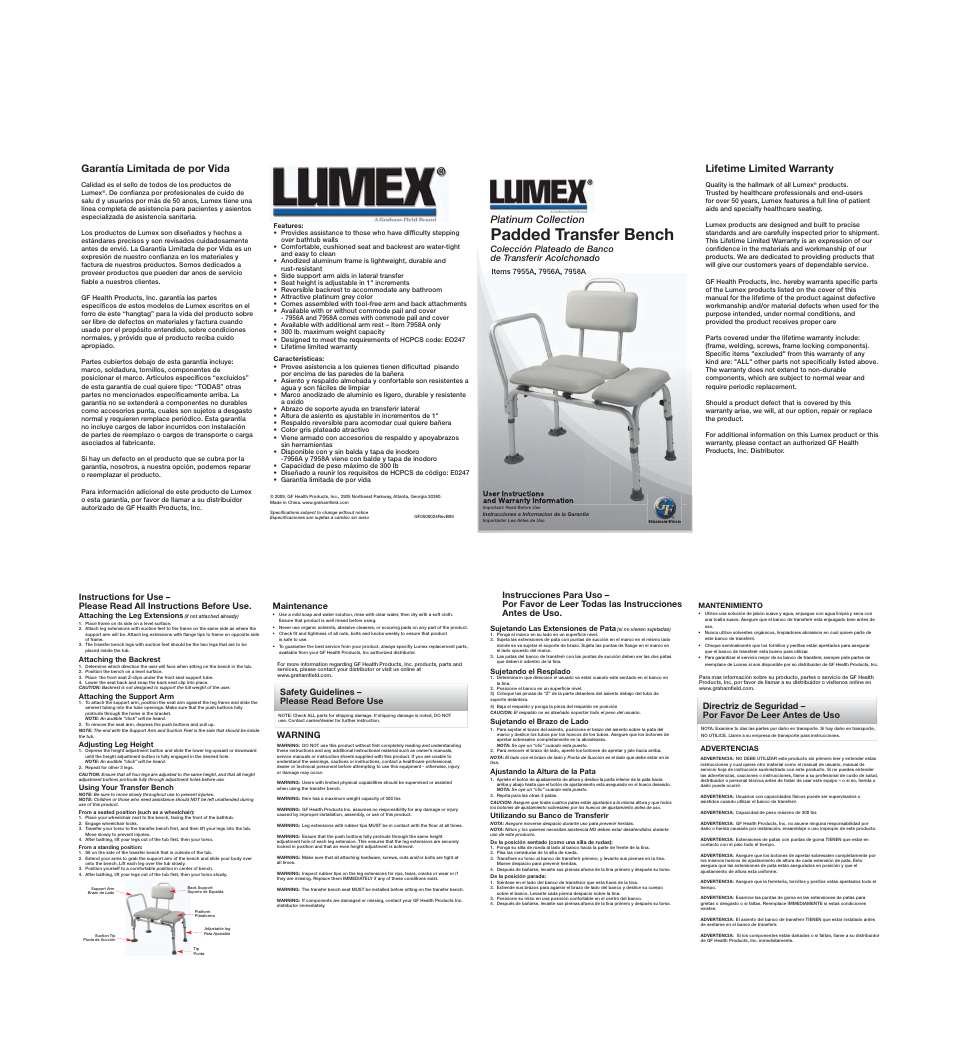 Lumex Syatems LUMEX 7955A User Manual | 1 page