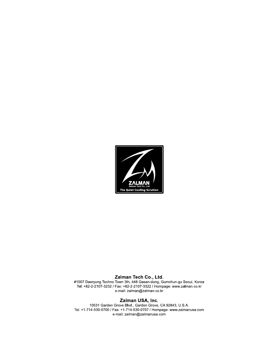 ZALMAN TNN 500AF User Manual | 49 pages