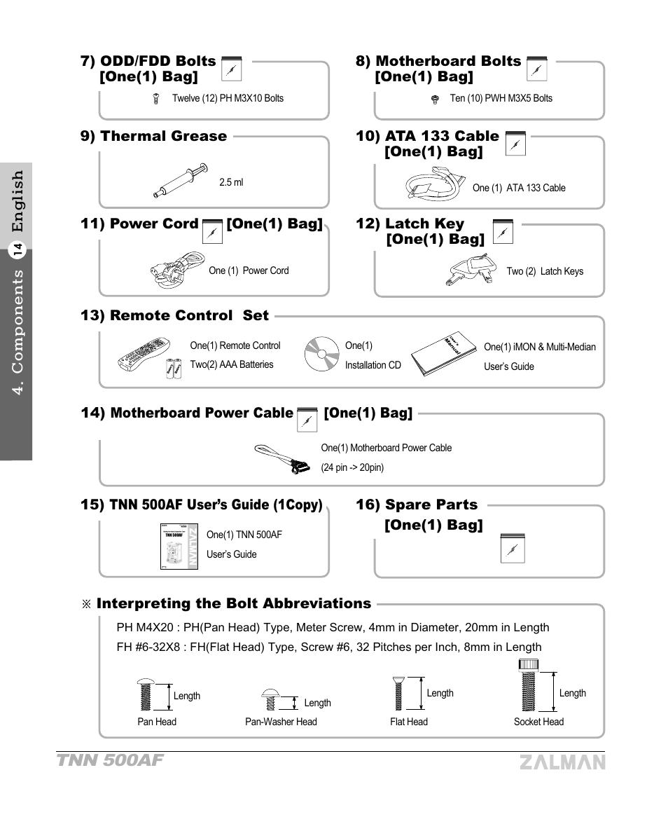 Tnn 500af | ZALMAN TNN 500AF User Manual | Page 16 / 49