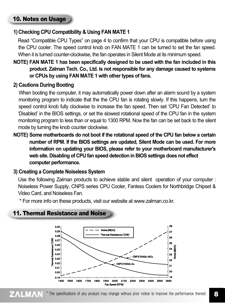 ZALMAN CNPS7000A User Manual | Page 9 / 9