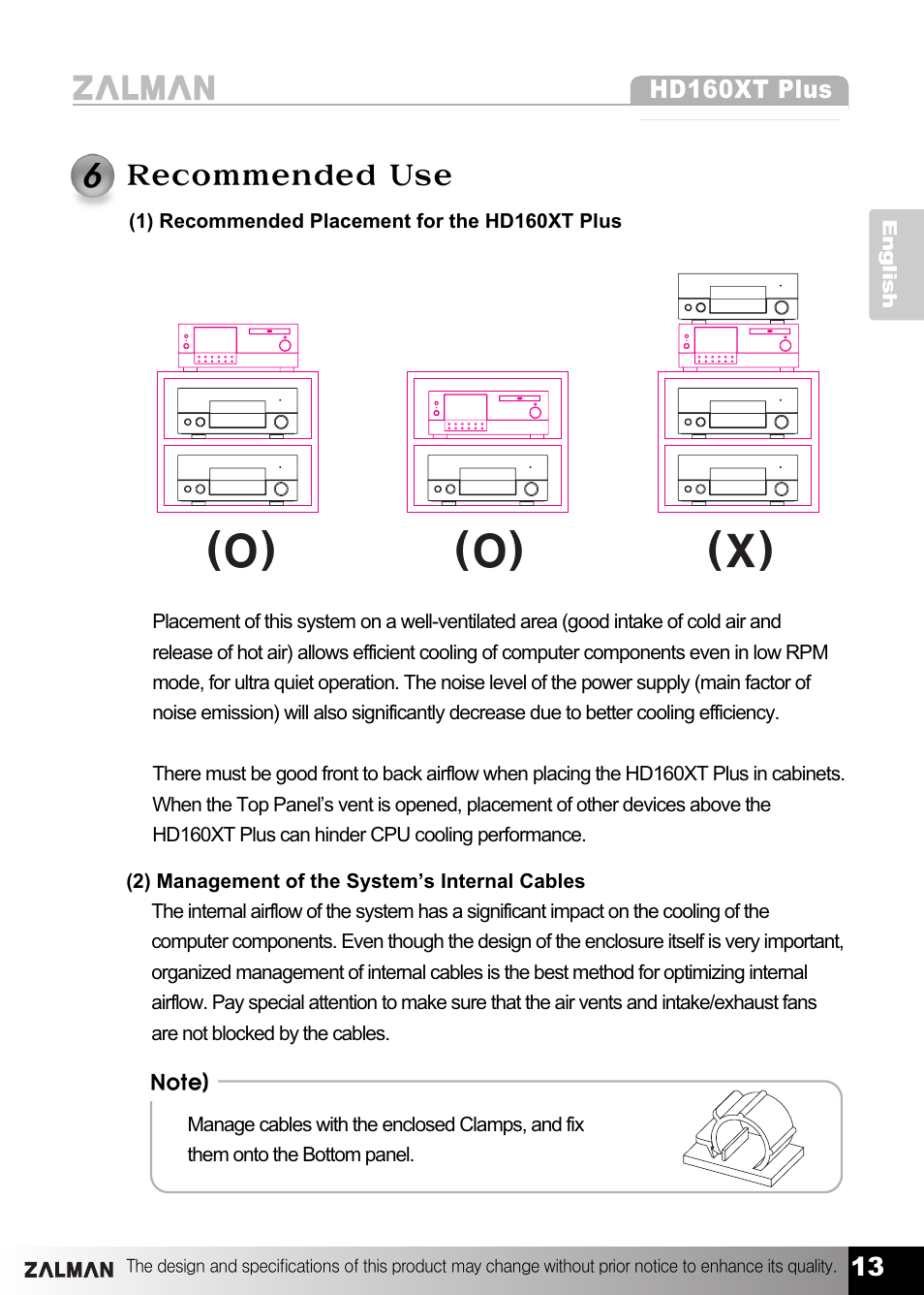 Hd160xt plus | ZALMAN HD160XT Plus User Manual | Page 13 / 14