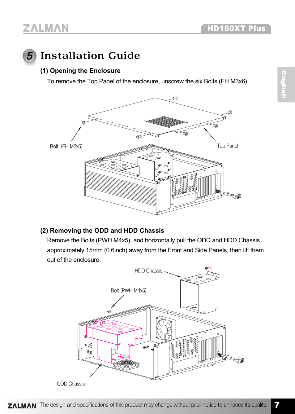 Hd160xt plus | ZALMAN HD160XT Plus User Manual | Page 7 / 14