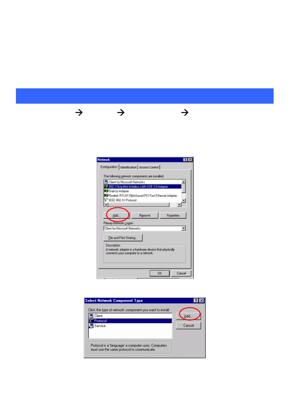 Network connection, In windows 98se/me, Indows | 98se/me | Xterasys USB Adapter User Manual | Page 10 / 24