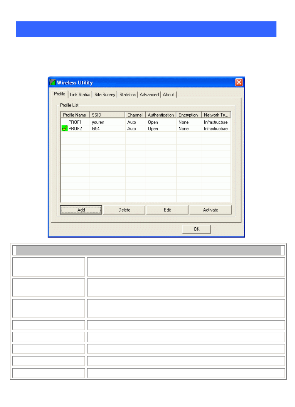 Profile, Rofile | Xterasys USB Adapter User Manual | Page 17 / 24