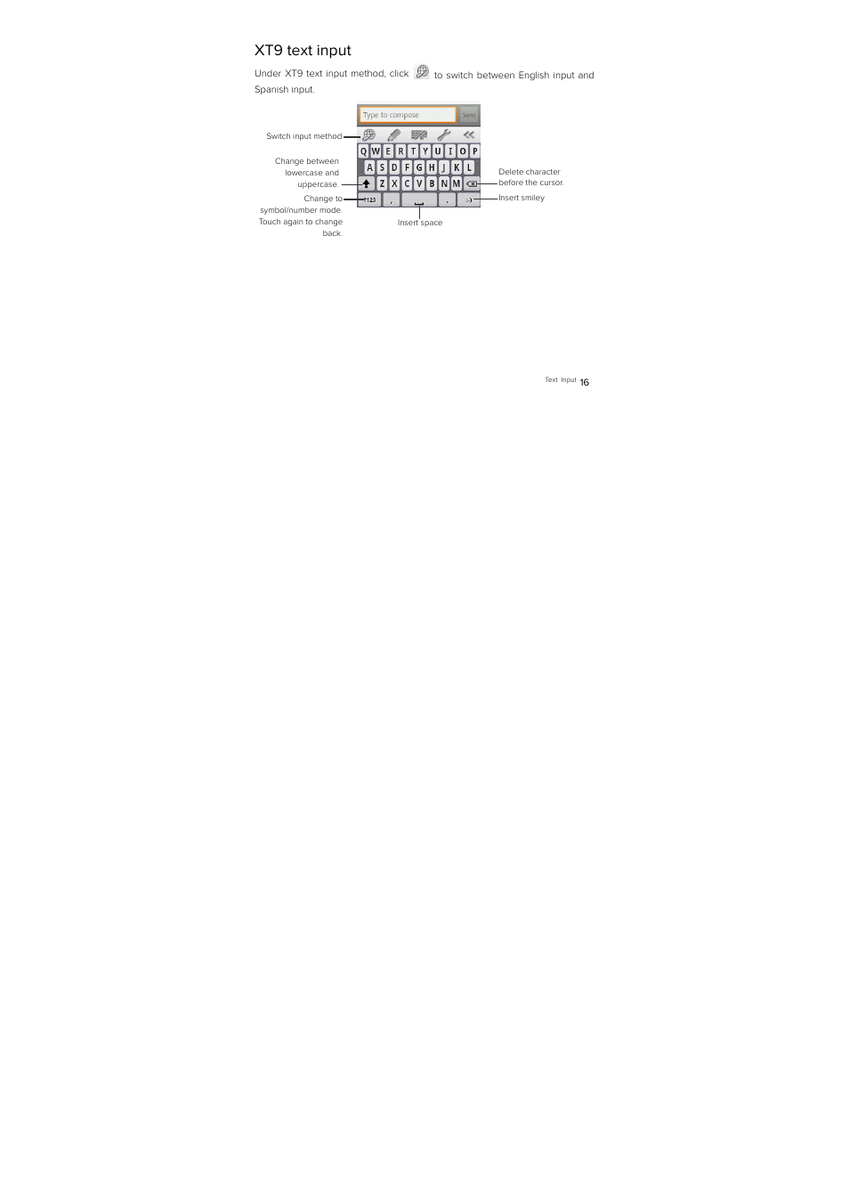 Xt9 text input | ZTE D930 User Manual | Page 18 / 33