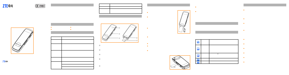 ZTE MF636 User Manual | 1 page