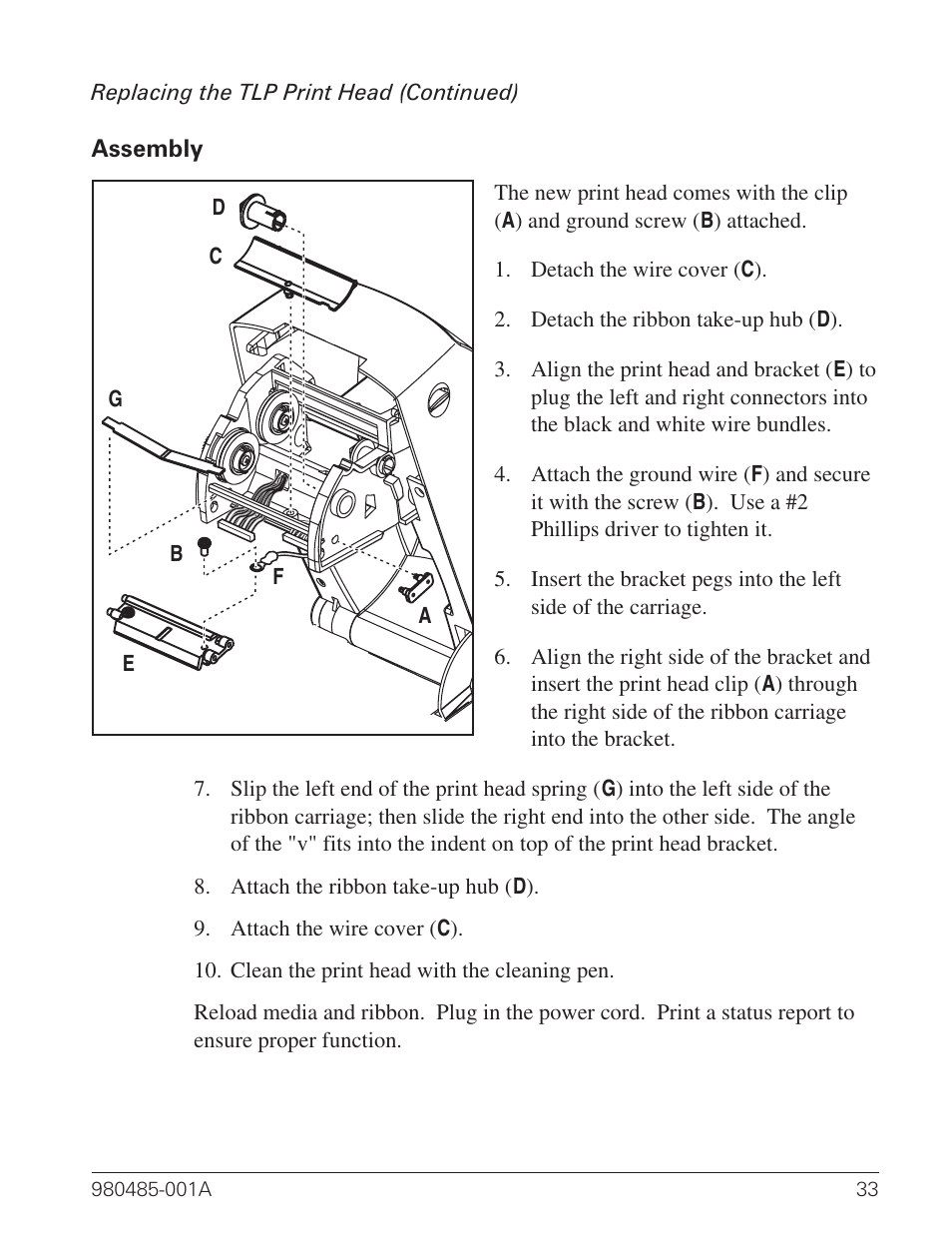 Zebra Technologies TLP 2824 User Manual | Page 41 / 60