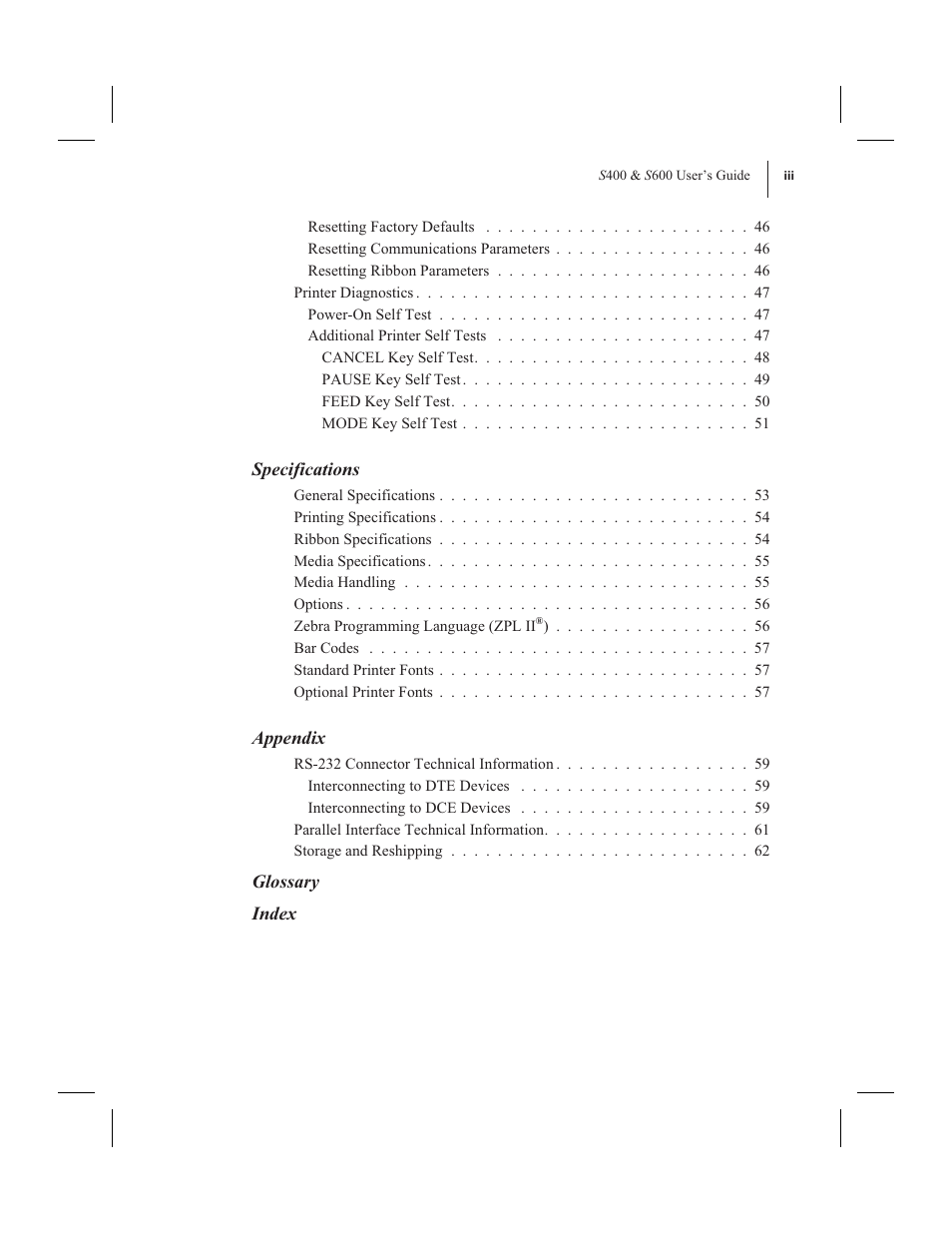 Zebra Technologies 600 User Manual | Page 7 / 78