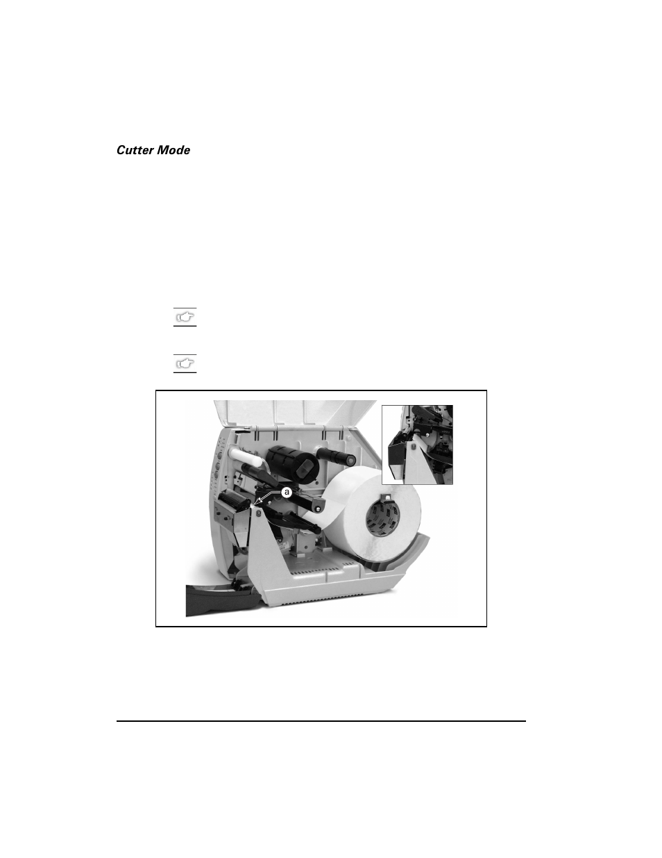 Cutter mode | Zebra Technologies S400 User Manual | Page 22 / 94
