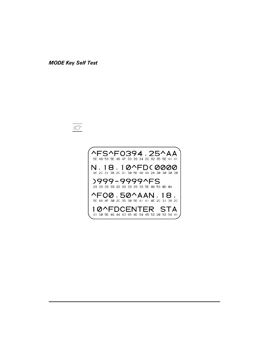Mode key self test | Zebra Technologies S400 User Manual | Page 68 / 94
