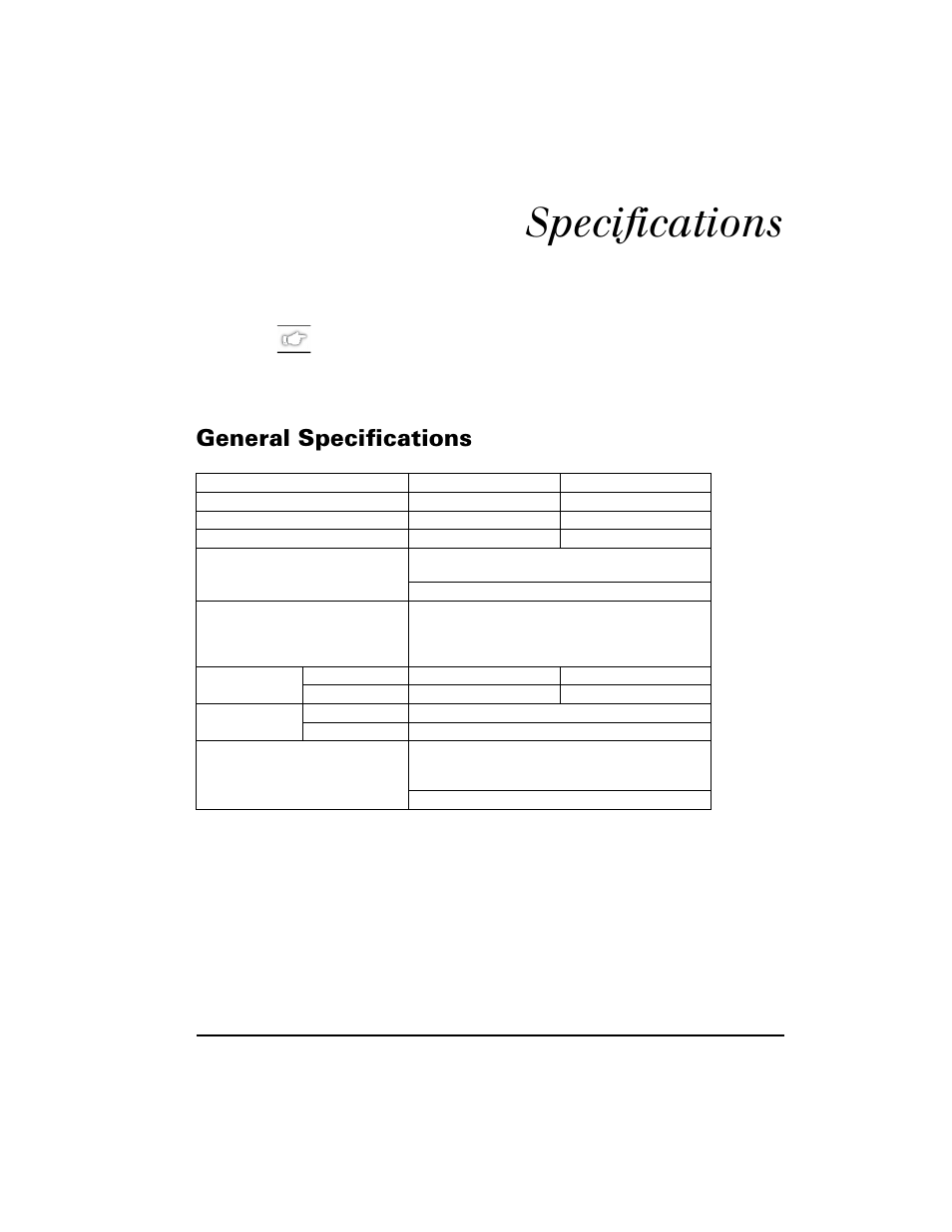 Specifications, General specifications, 0®lyyyaпж | Hqhudo 6shflilfdwlrqv | Zebra Technologies S400 User Manual | Page 69 / 94