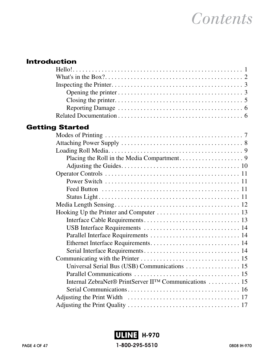 Zebra Technologies 2844 Printer User Manual | Page 4 / 47