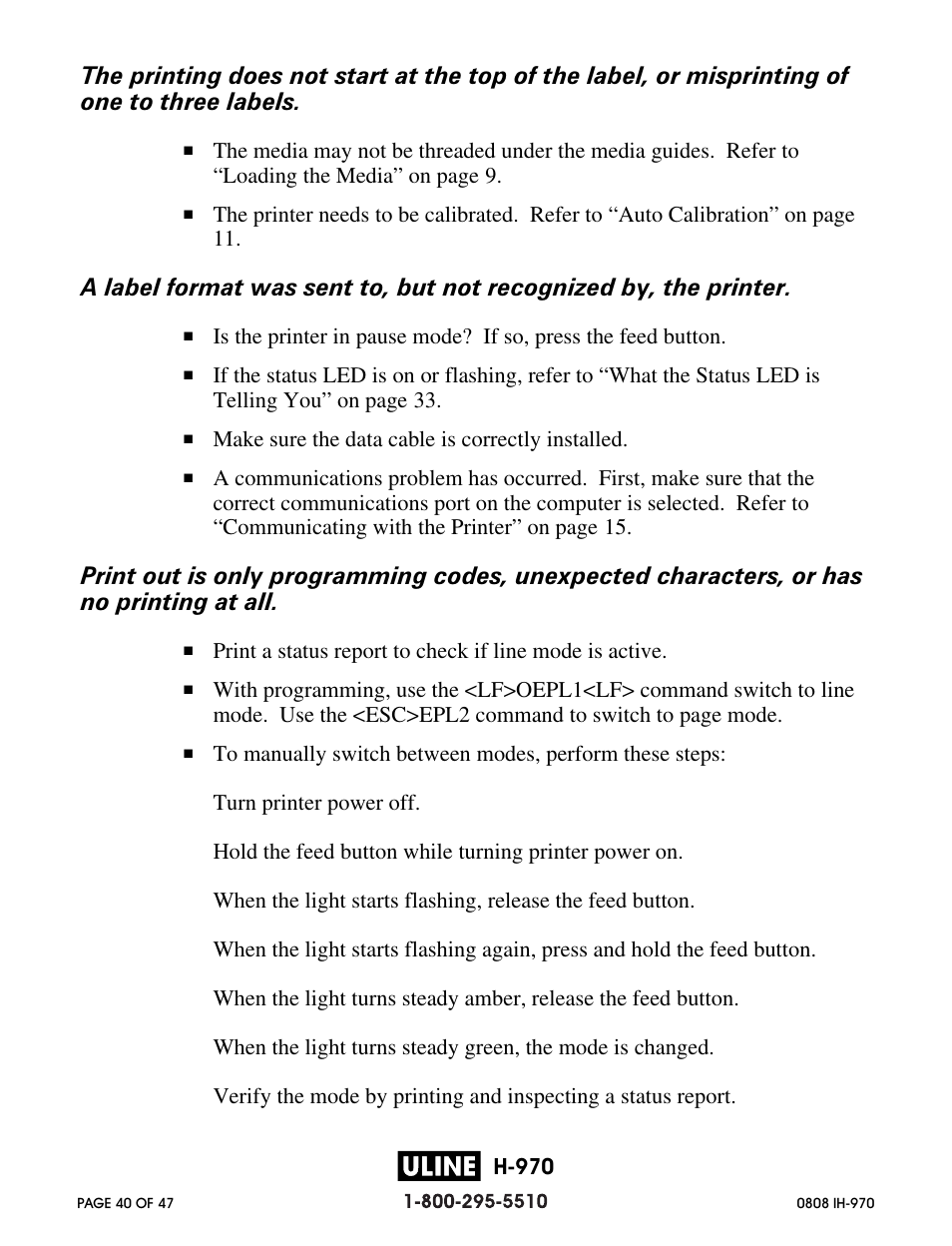 Zebra Technologies 2844 Printer User Manual | Page 40 / 47
