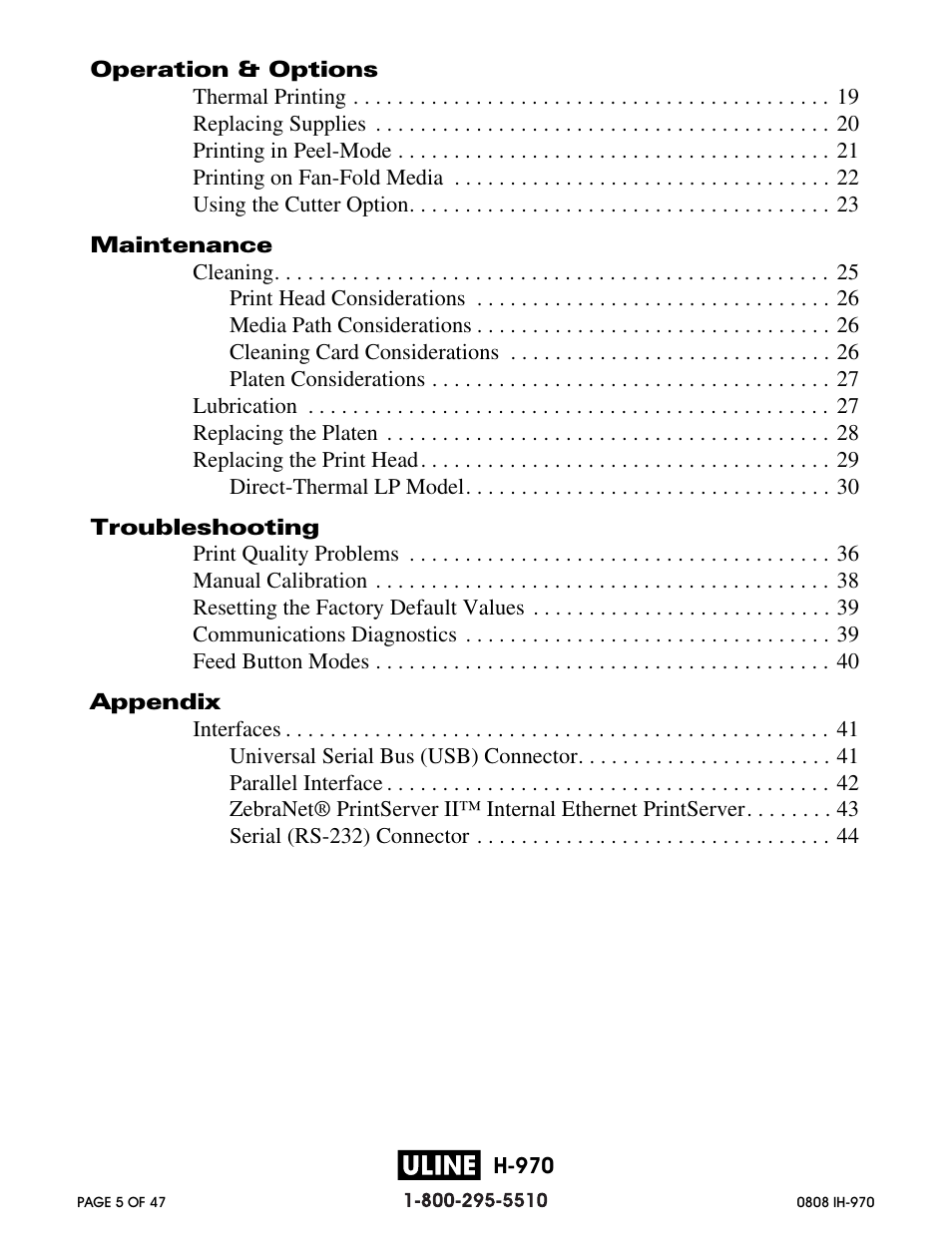 Zebra Technologies 2844 Printer User Manual | Page 5 / 47