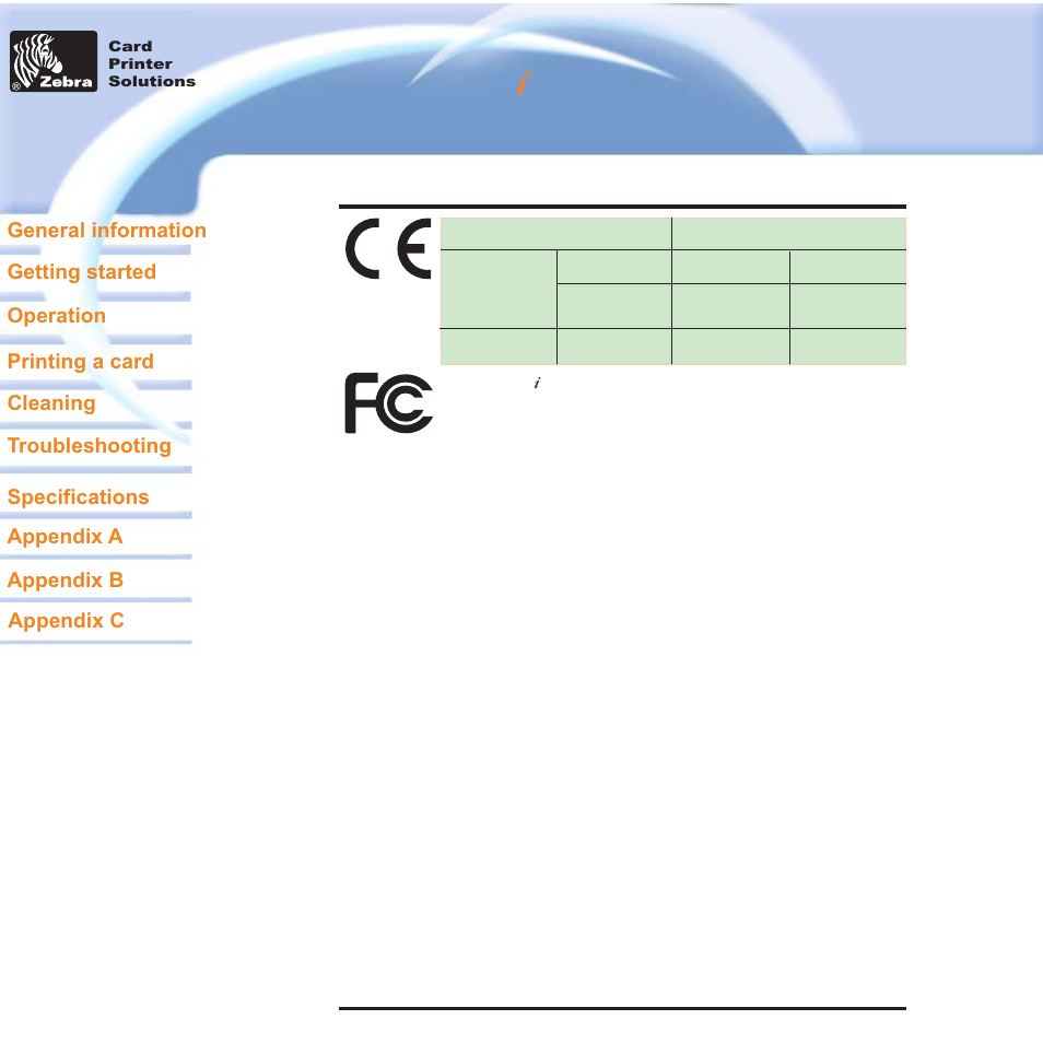 P310 i plastic card printer, Declarations of conformity, Industry canada notice | Zebra Technologies P310i User Manual | Page 4 / 43