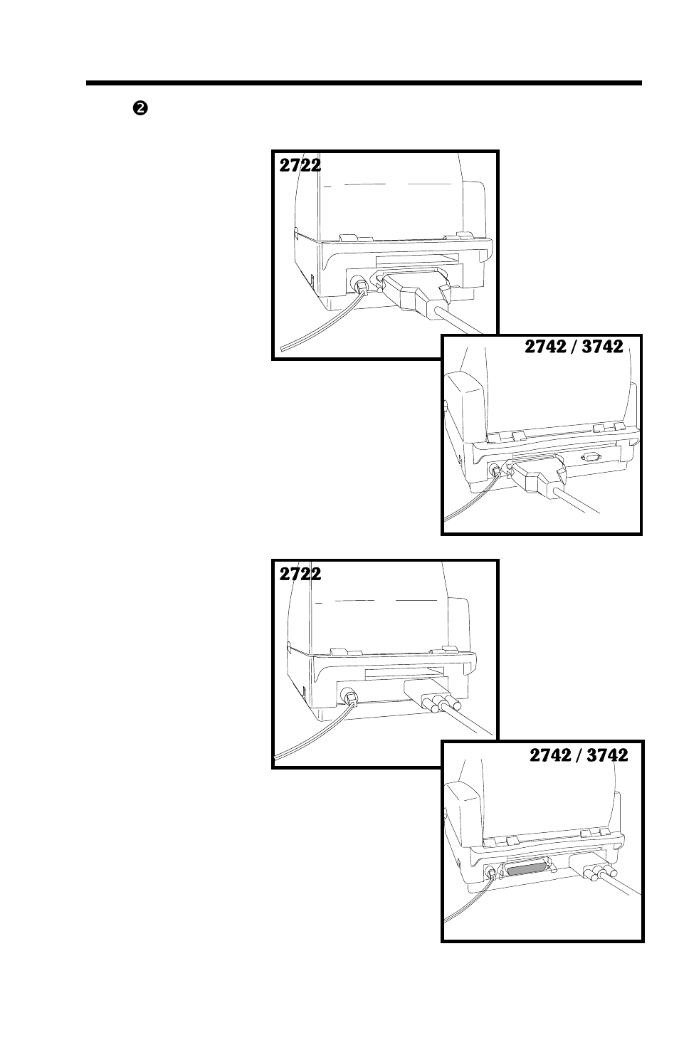 At tach in ter face ca ble 5, Attach interface cable, Step 2 - attach interface cable | Zebra Technologies 2742 User Manual | Page 9 / 30