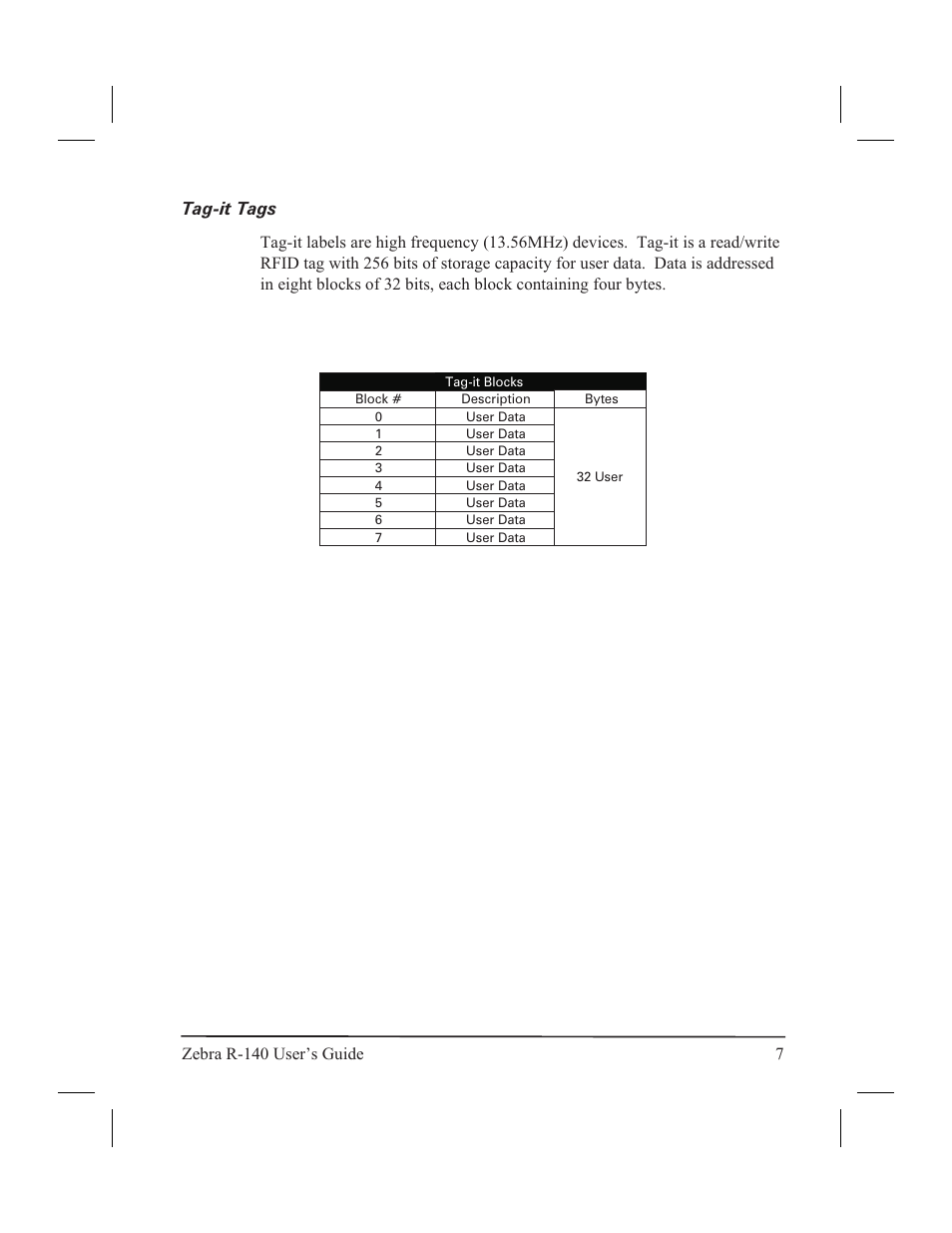 Rfid overview 6, Supported tags 6, Tag-it tags | Zebra Technologies R-140 User Manual | Page 16 / 126