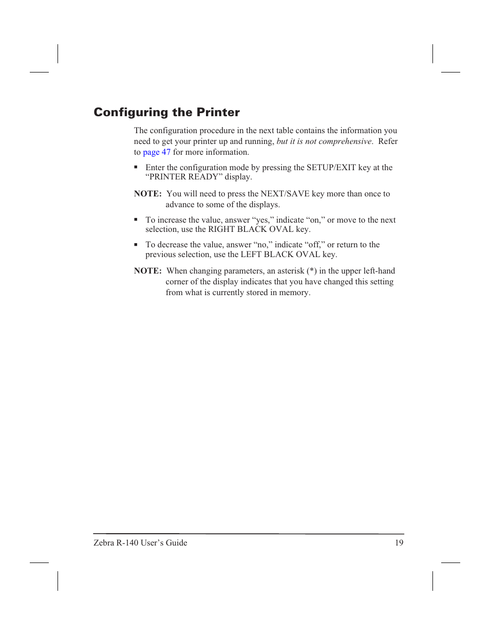 Operator controls 18, Power switch 18, Front panel 18 | Configuring the printer | Zebra Technologies R-140 User Manual | Page 28 / 126