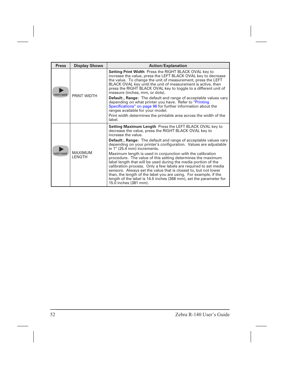 Zebra Technologies R-140 User Manual | Page 61 / 126