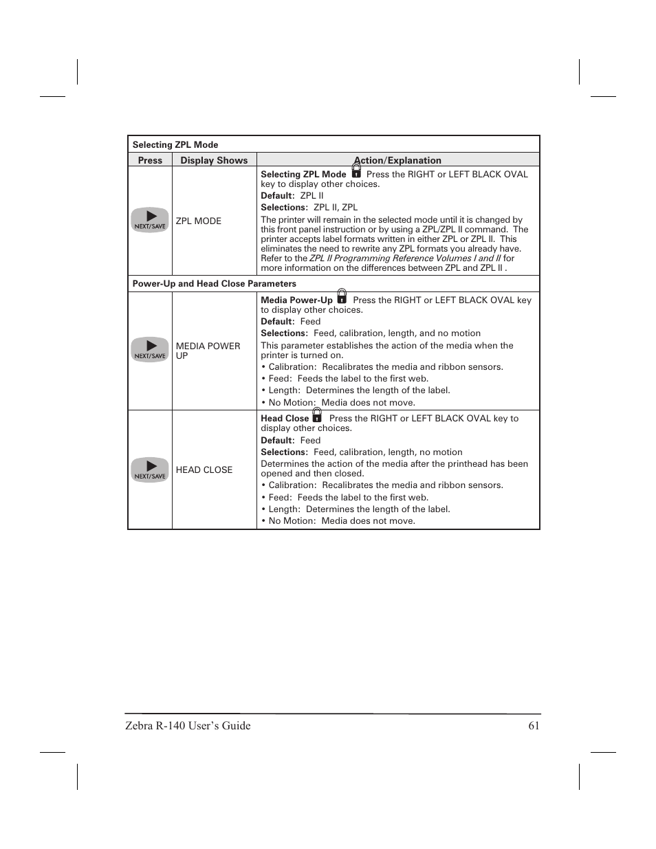 Zebra Technologies R-140 User Manual | Page 70 / 126