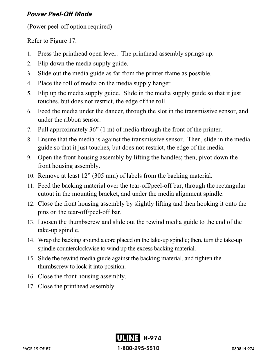 Zebra Technologies ZEBRA Z4M H-974 User Manual | Page 19 / 57
