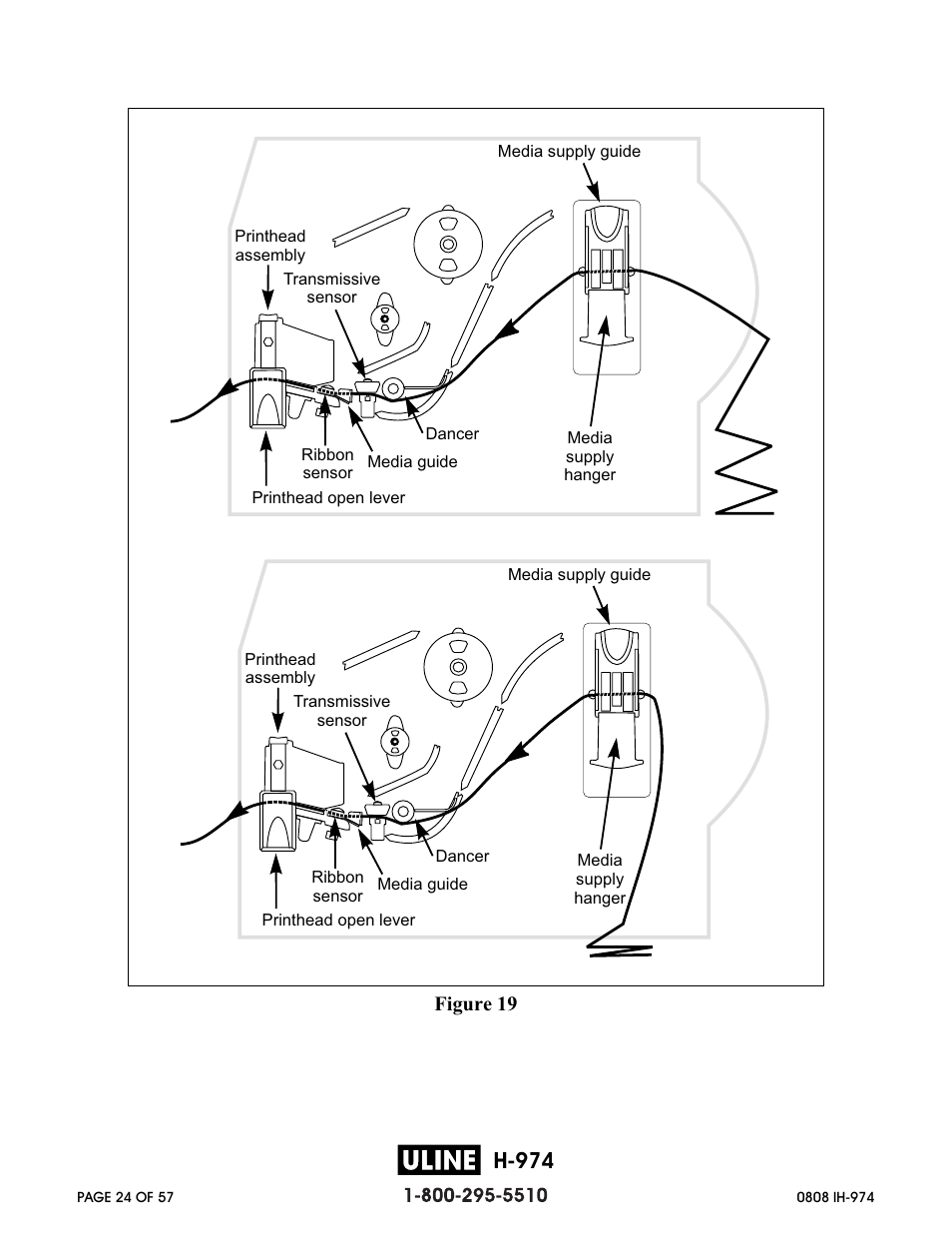 H-974, Zebra z 4m printer user’s guide 33 | Zebra Technologies ZEBRA Z4M H-974 User Manual | Page 24 / 57