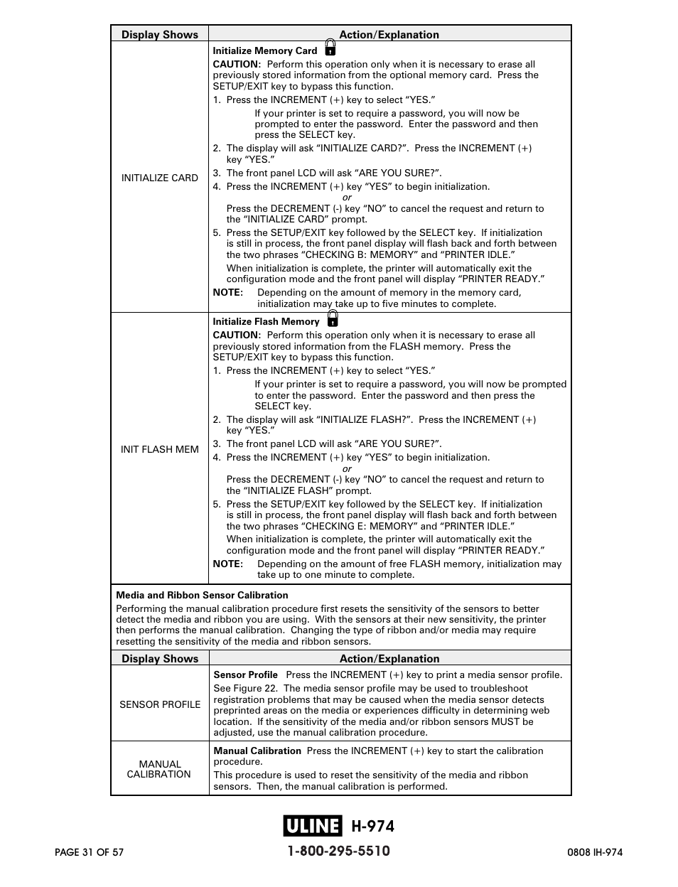 H-974, 44 zebra z 4m printer user’s guide, Zebra z 4m printer user’s guide 45 | Zebra Technologies ZEBRA Z4M H-974 User Manual | Page 31 / 57