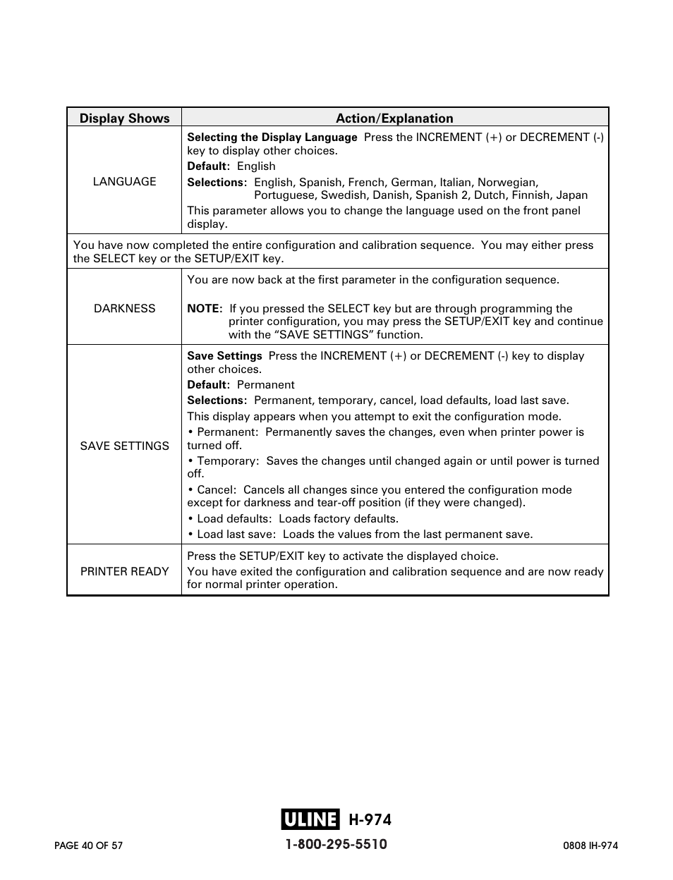 H-974, 54 zebra z 4m printer user’s guide | Zebra Technologies ZEBRA Z4M H-974 User Manual | Page 40 / 57