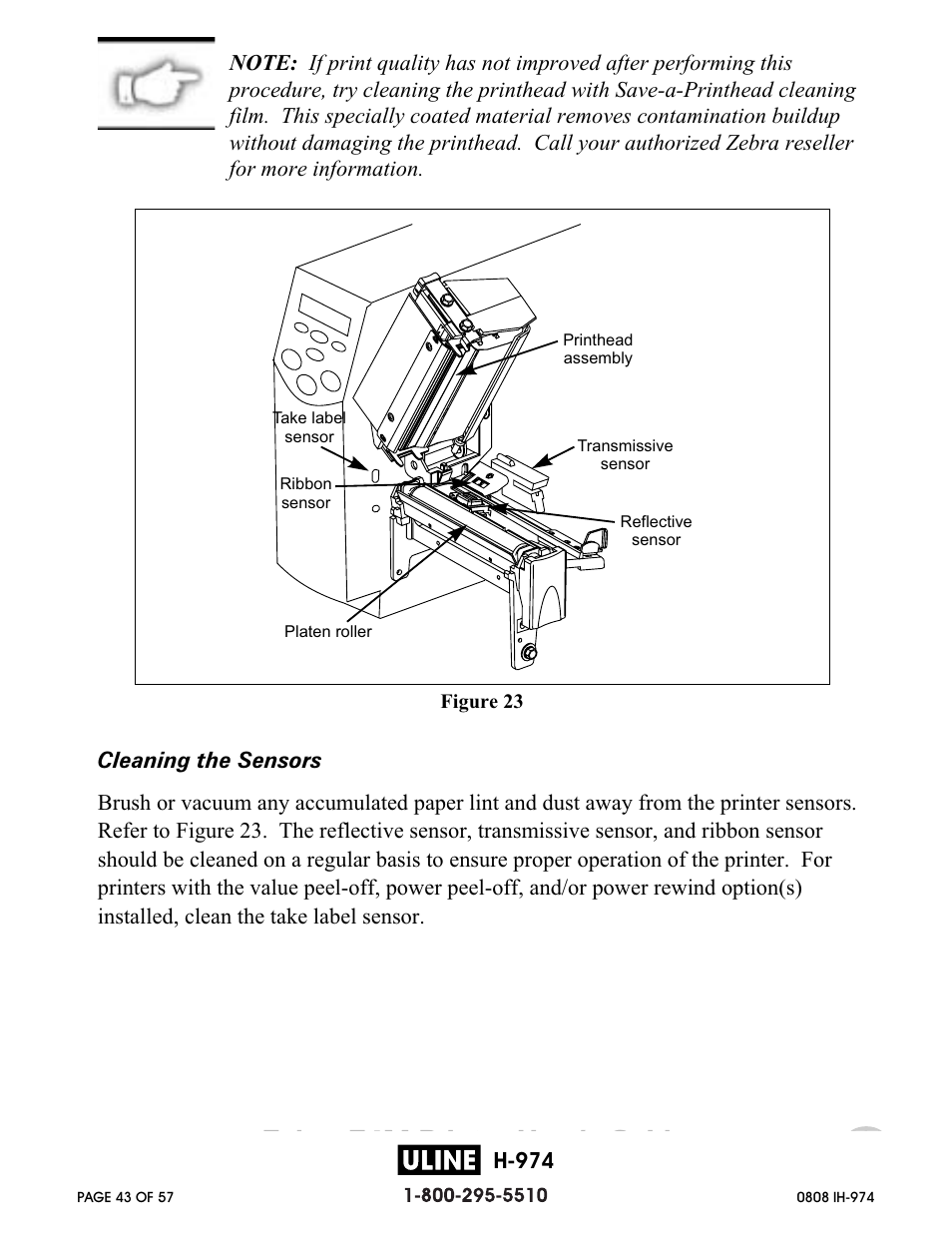 H-974 | Zebra Technologies ZEBRA Z4M H-974 User Manual | Page 43 / 57
