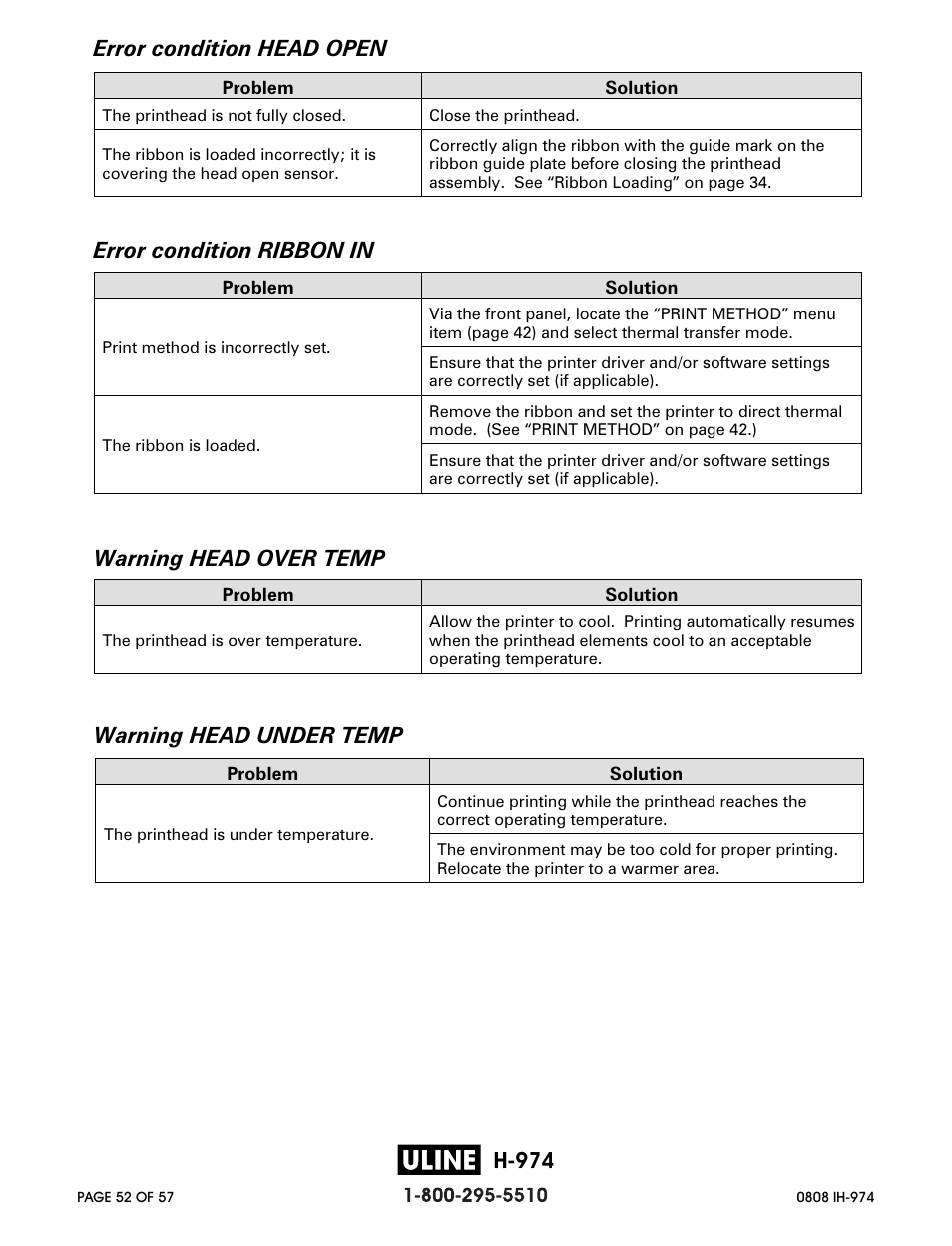 H-974 | Zebra Technologies ZEBRA Z4M H-974 User Manual | Page 52 / 57