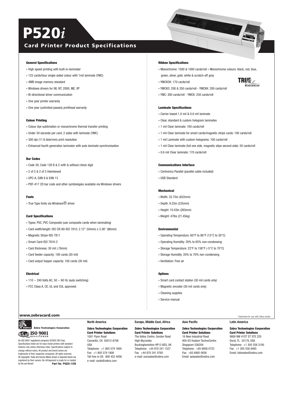 P520 i | Zebra Technologies P520i User Manual | Page 2 / 2