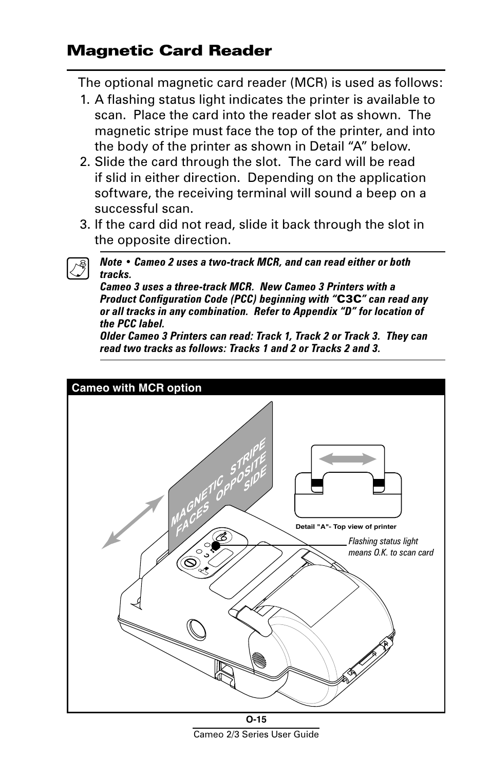 Magnetic card reader | Zebra Technologies Mobile Printer User Manual | Page 15 / 40