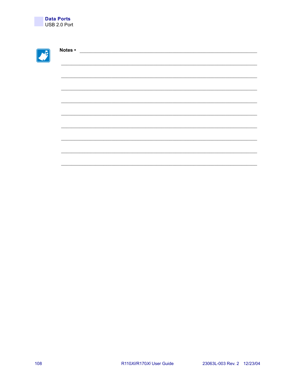 Zebra Technologies R170XiTM User Manual | Page 120 / 184