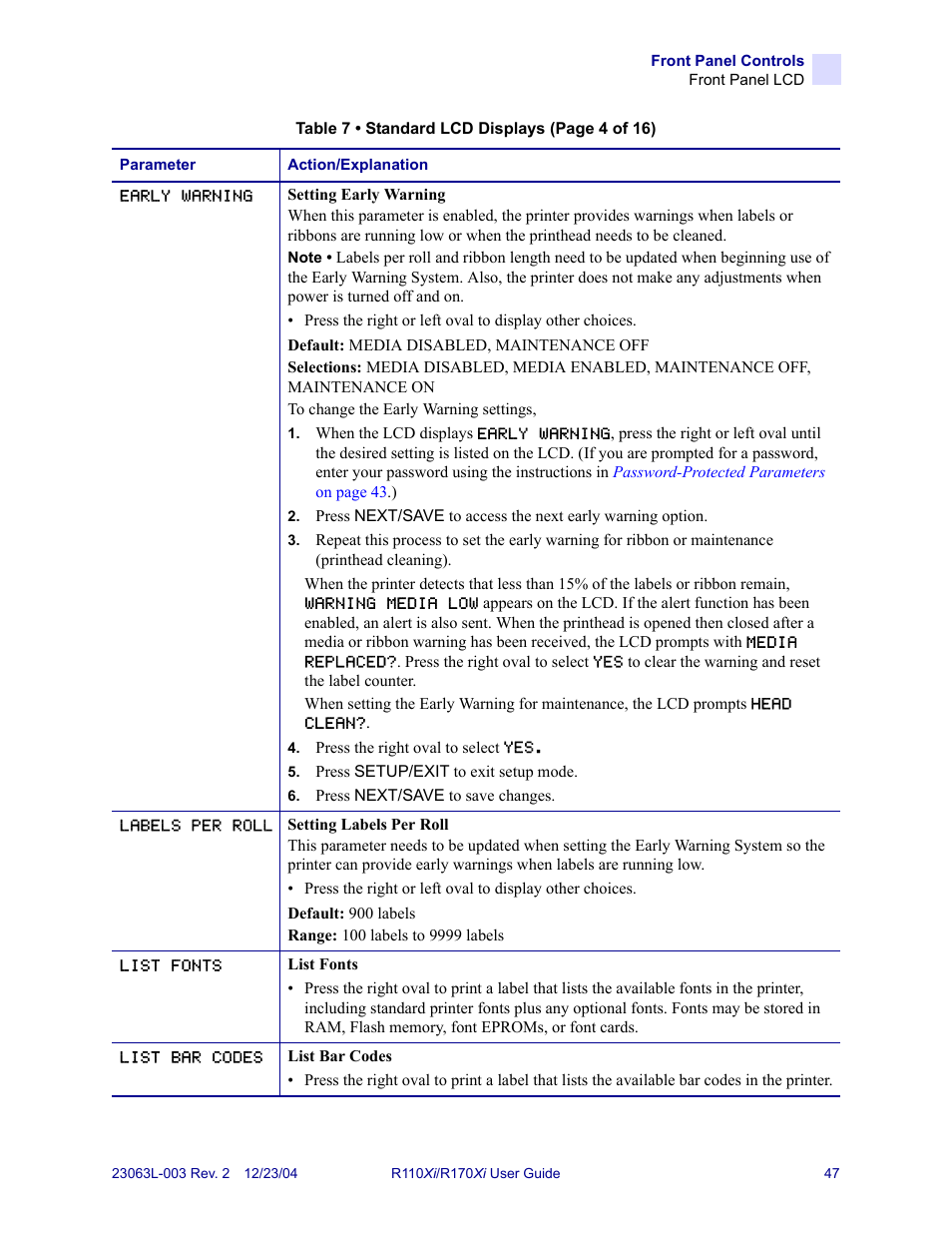 Zebra Technologies R170XiTM User Manual | Page 59 / 184