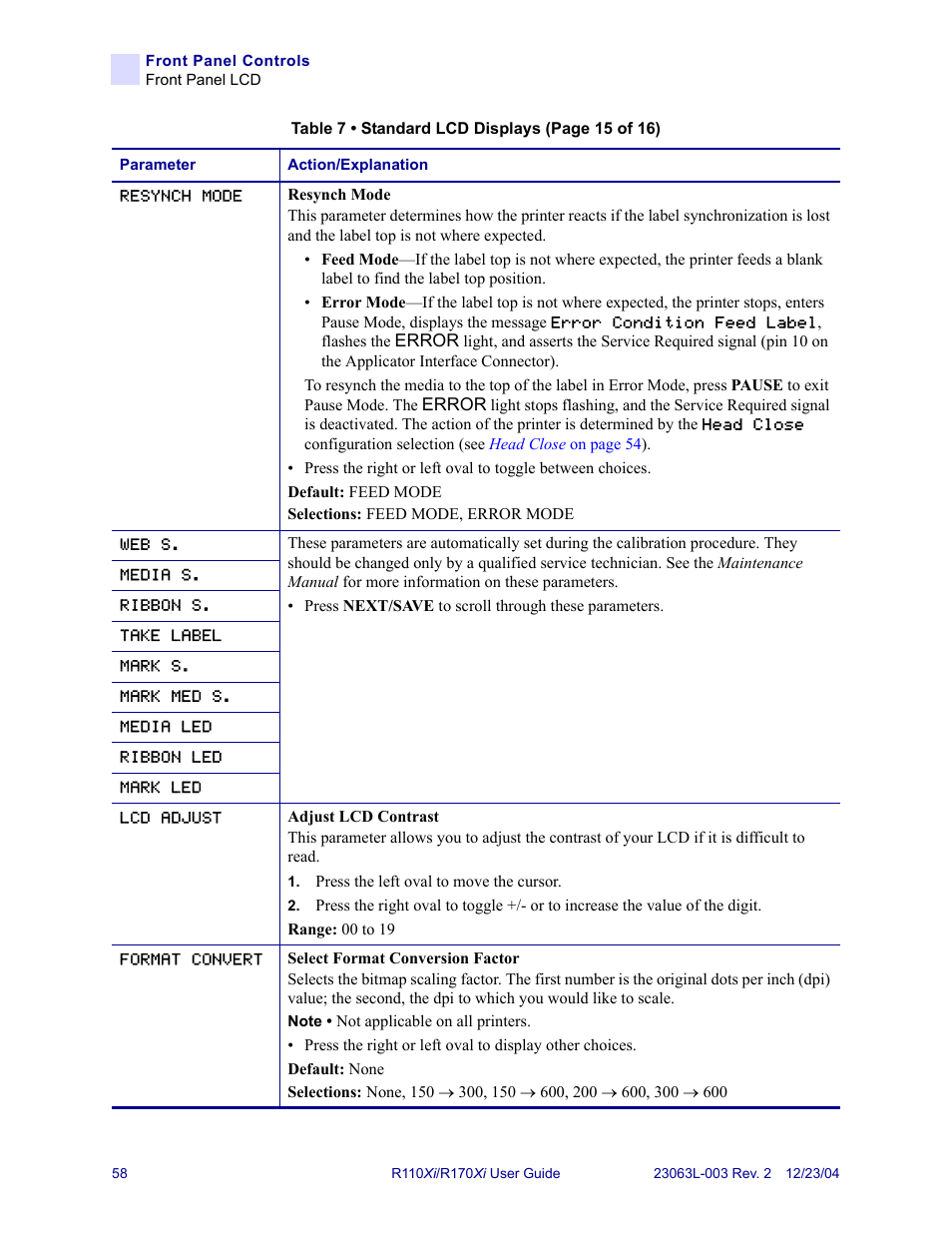 Zebra Technologies R170XiTM User Manual | Page 70 / 184