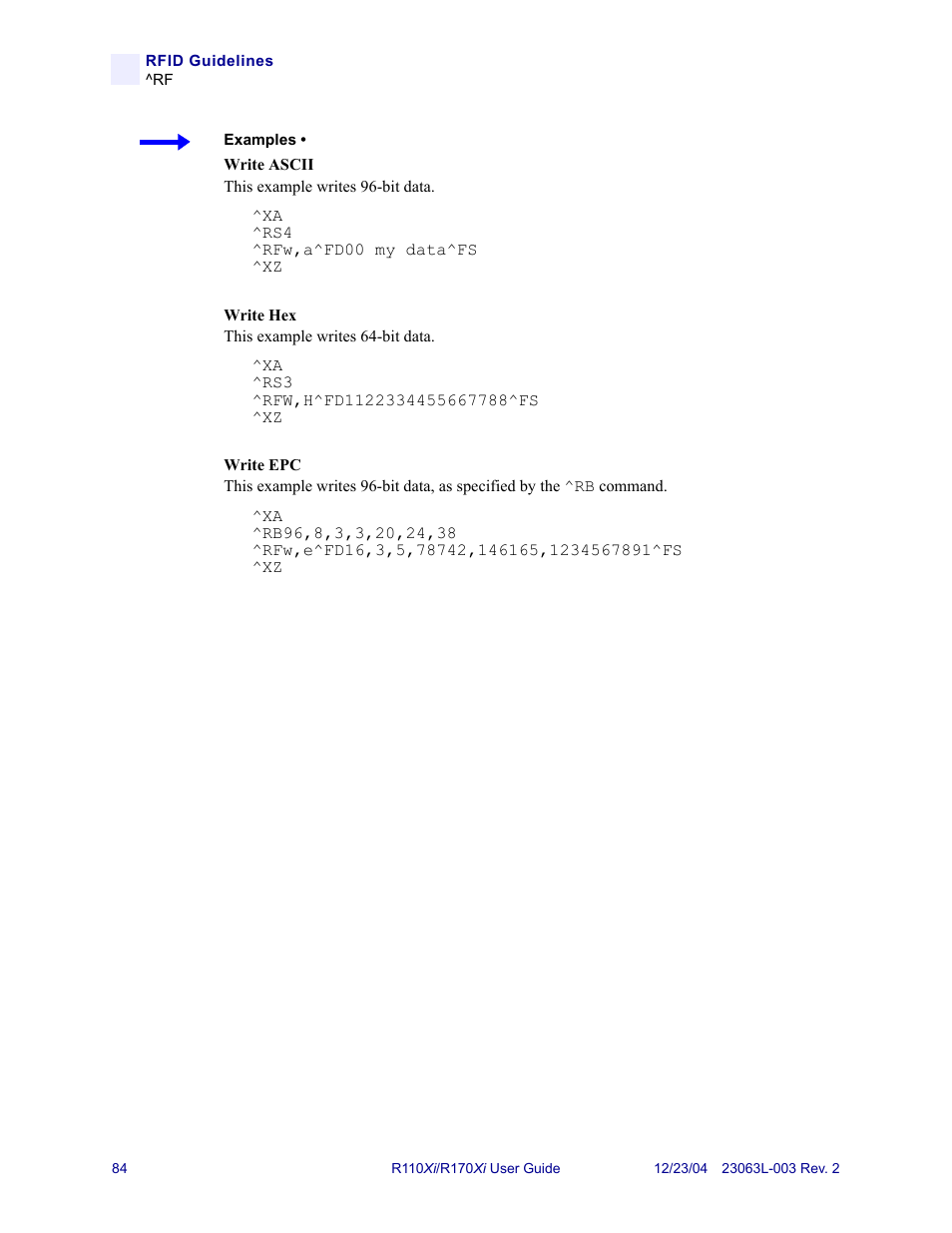 Zebra Technologies R170XiTM User Manual | Page 96 / 184