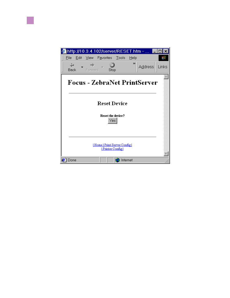 Restore | Zebra Technologies PrintServer User Manual | Page 105 / 157