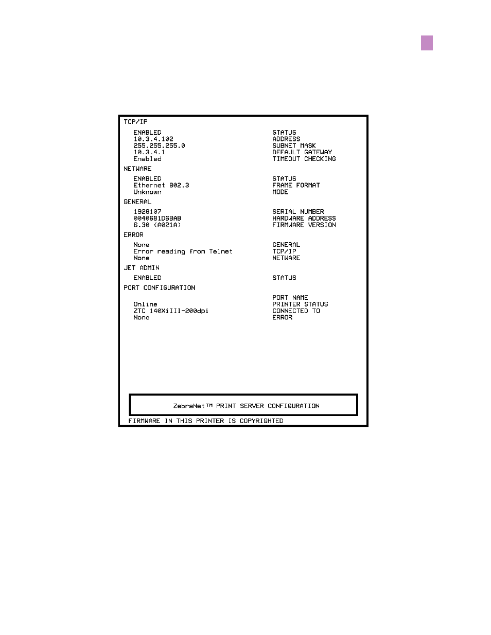 Zebra Technologies PrintServer User Manual | Page 48 / 157