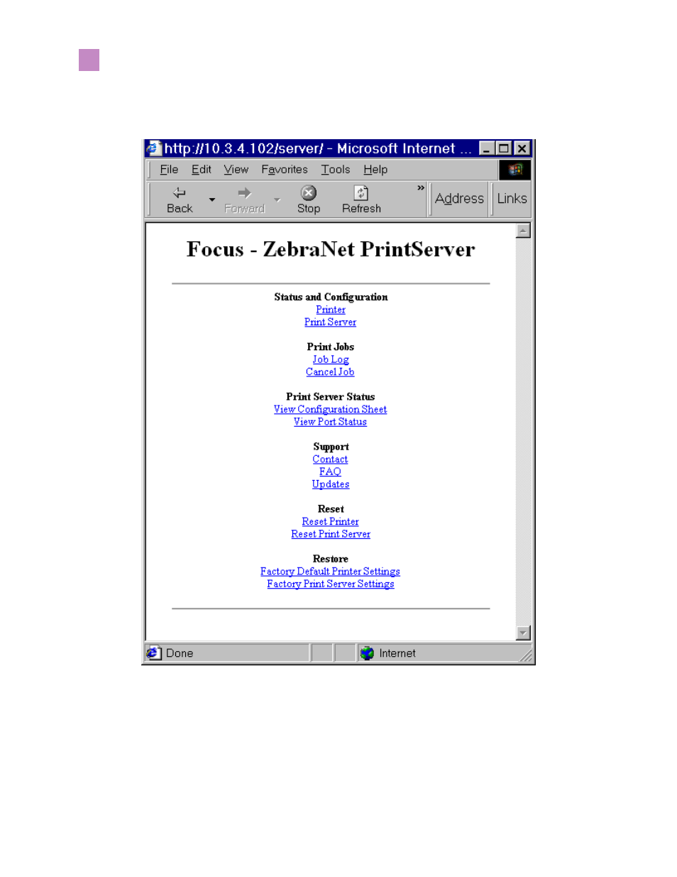 Zebra Technologies PrintServer User Manual | Page 65 / 157