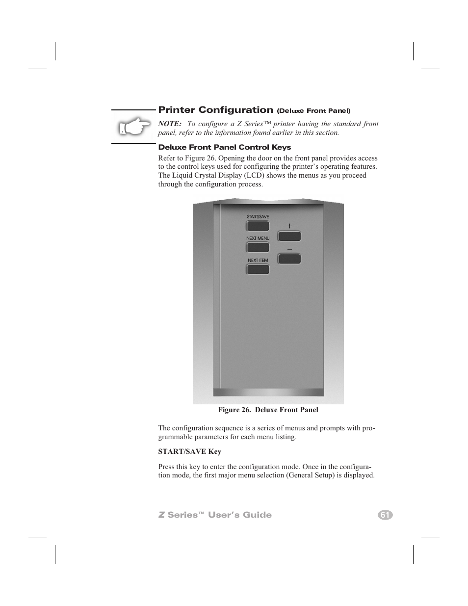 Printer configuration | Zebra Technologies Z6000 User Manual | Page 69 / 98