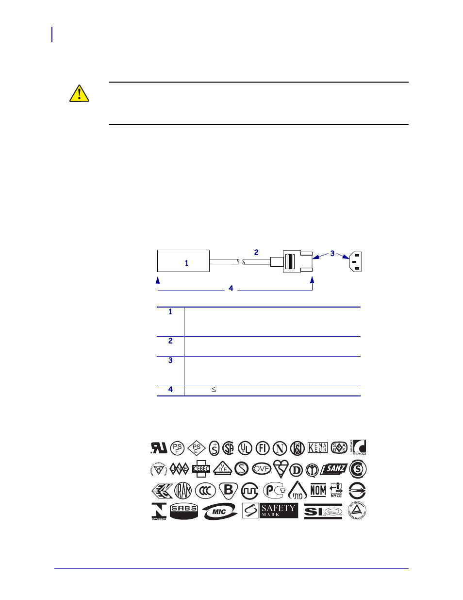 Power cord specifications, Unsure, see | Zebra Technologies Z SERIES 79695L-002 User Manual | Page 32 / 156