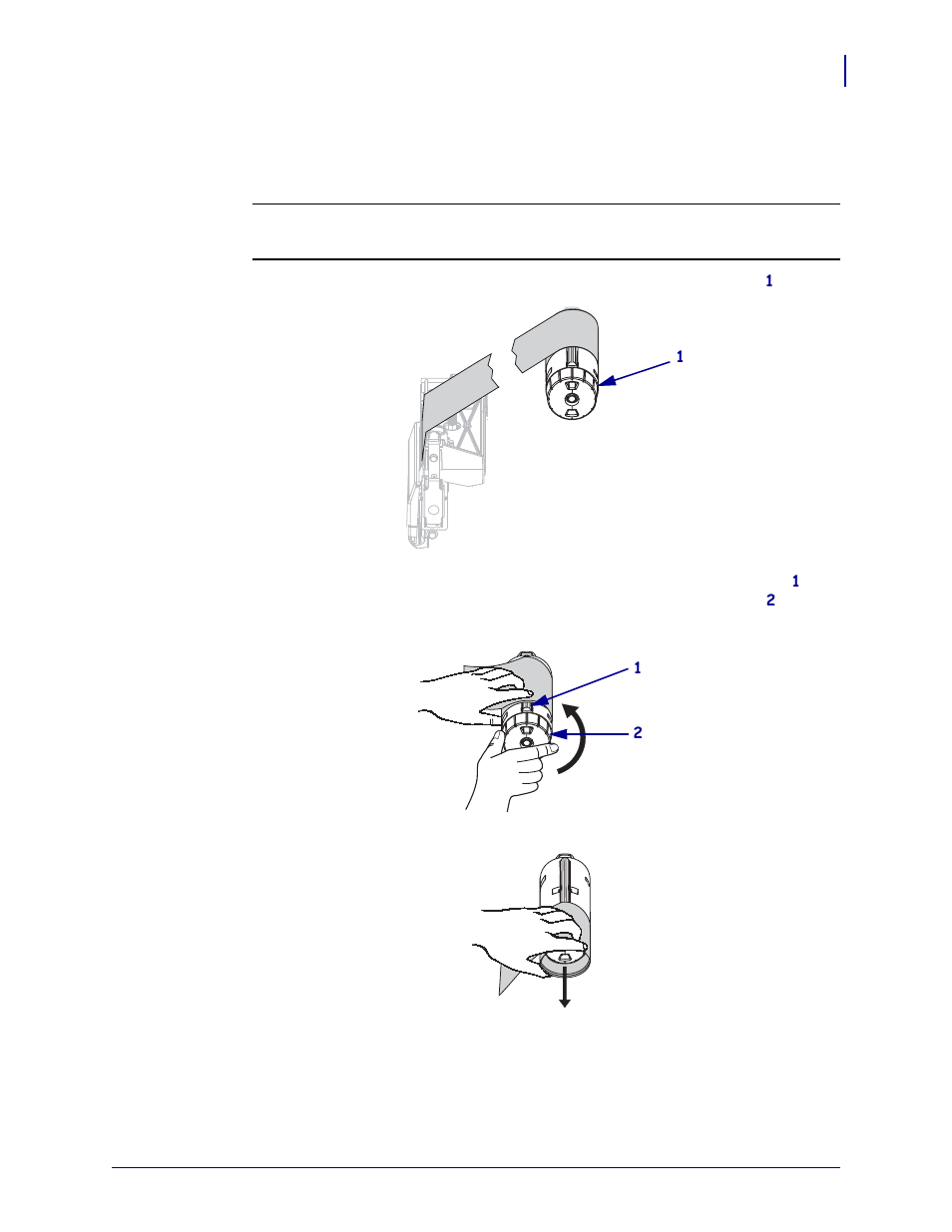 Remove used ribbon | Zebra Technologies Z SERIES 79695L-002 User Manual | Page 59 / 156
