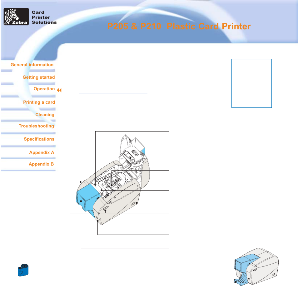 Operation, Peration | Zebra Technologies Zebra P210i User Manual | Page 13 / 42