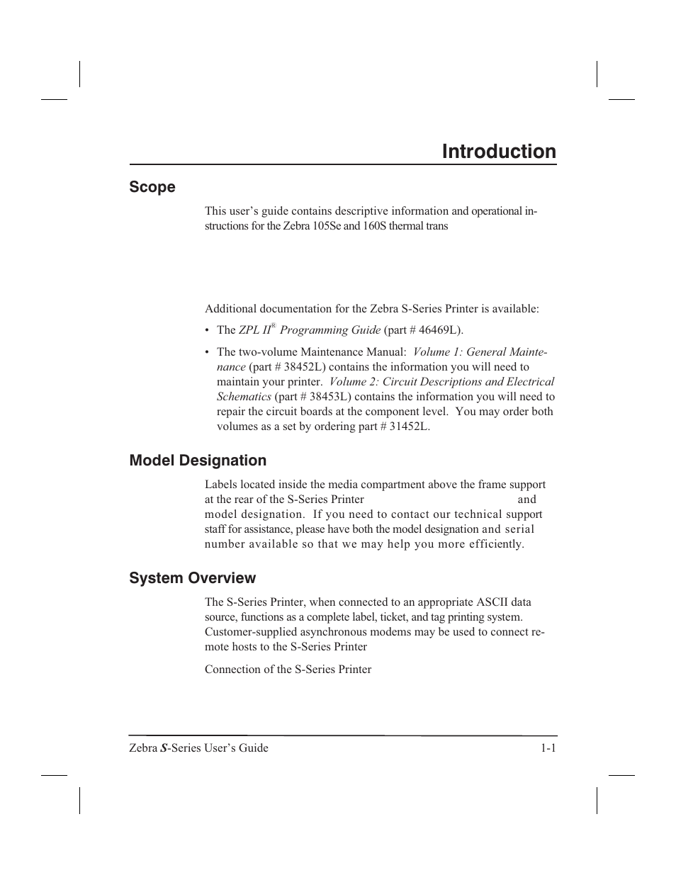 Media transport mechanism 1-2, Print mechanism 1-2, Lengths and widths 1-2 | Scope, Model designation, System overview, Introduction | Zebra Technologies 160S User Manual | Page 10 / 106