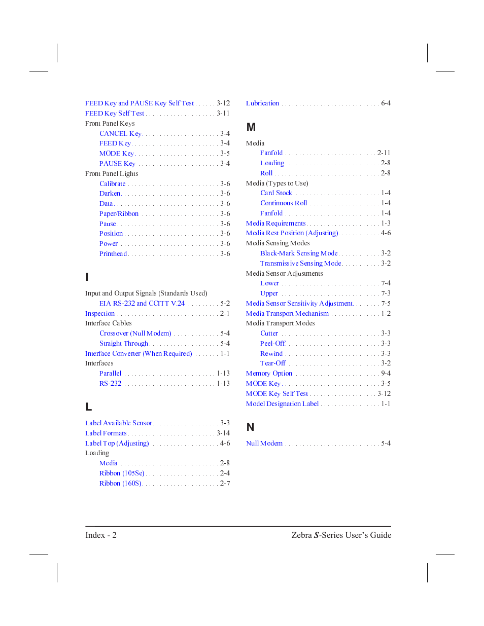 Zebra Technologies 160S User Manual | Page 103 / 106