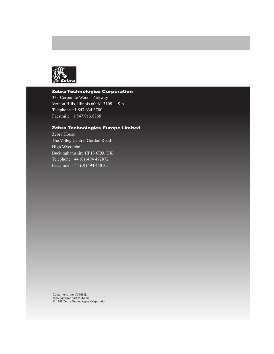 Zebra Technologies 160S User Manual | Page 106 / 106