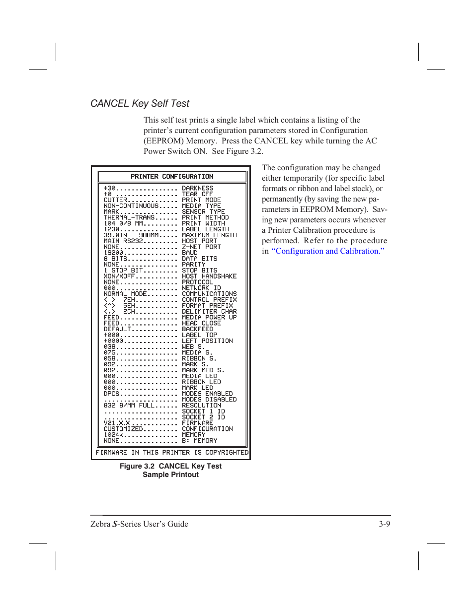 Pause key self test 3-10, Pause key 3-10, Cancel key self test | Zebra Technologies 160S User Manual | Page 46 / 106
